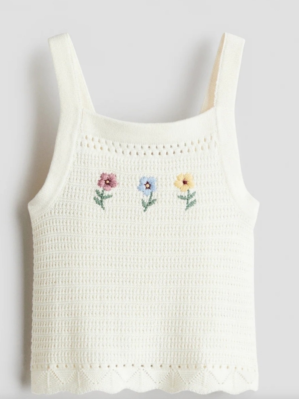 H&M Crochet-Look Sleeveless Top